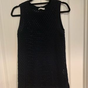 Vince Navy Sleeves fisherman sweater-sz XS